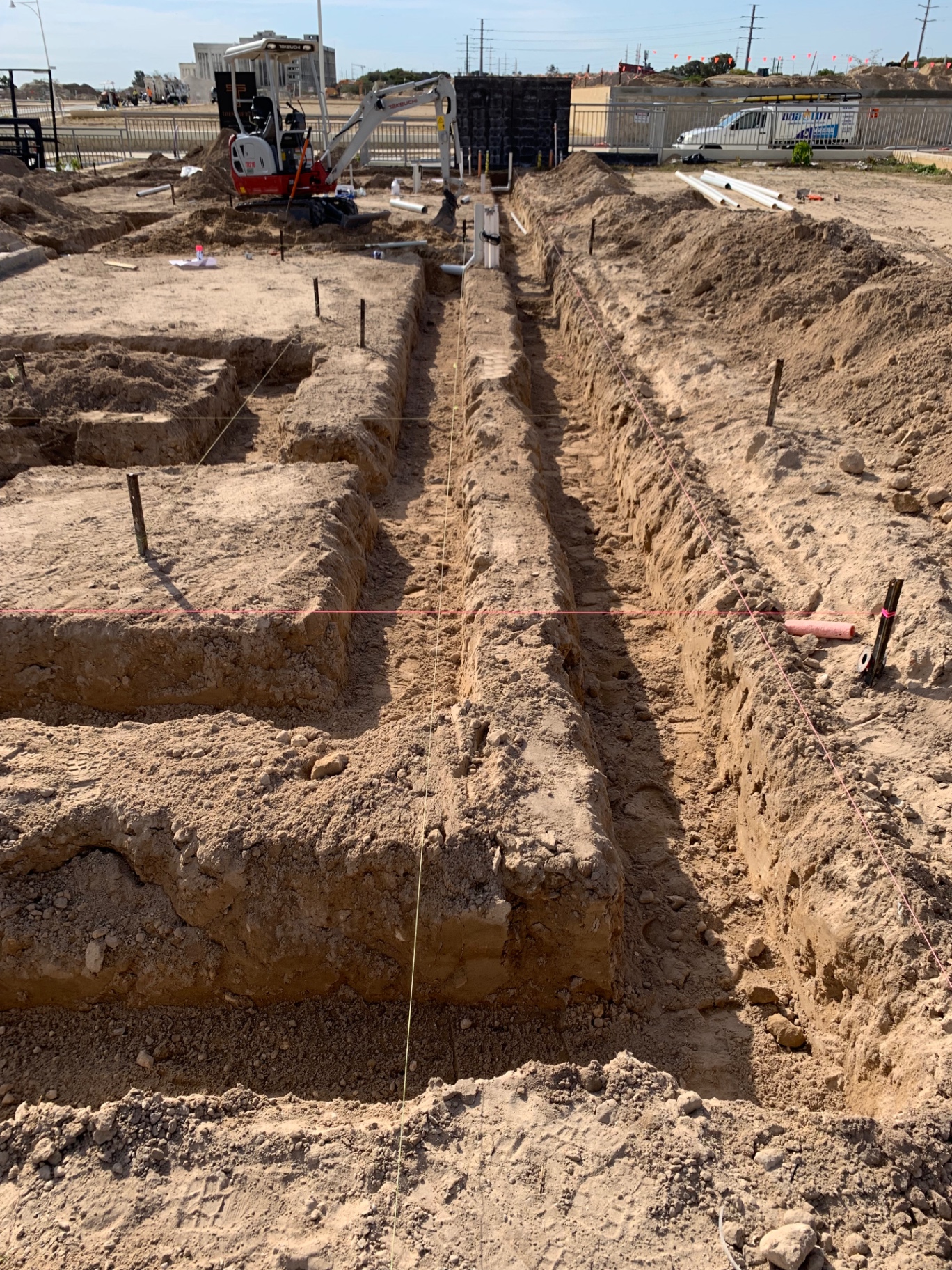 Trenching and drainage work in progress on a Perth property